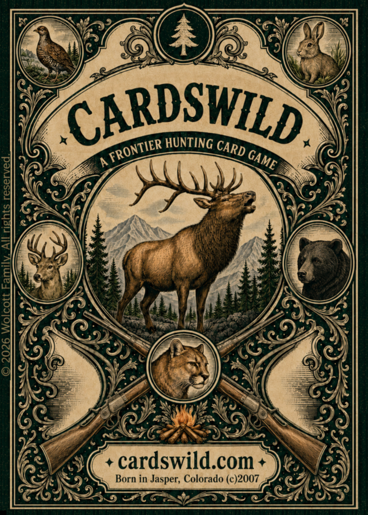 Cardswild Hunting card back cover art