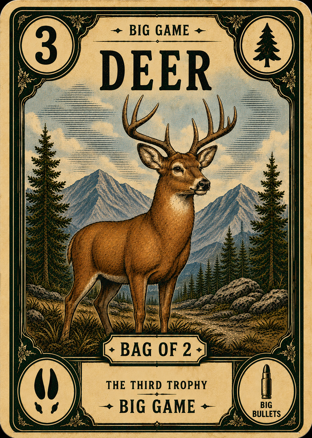 Cards Wild - Hunting Card Game Deer Elk Bear Family Cabin Gift Jasper Colorado