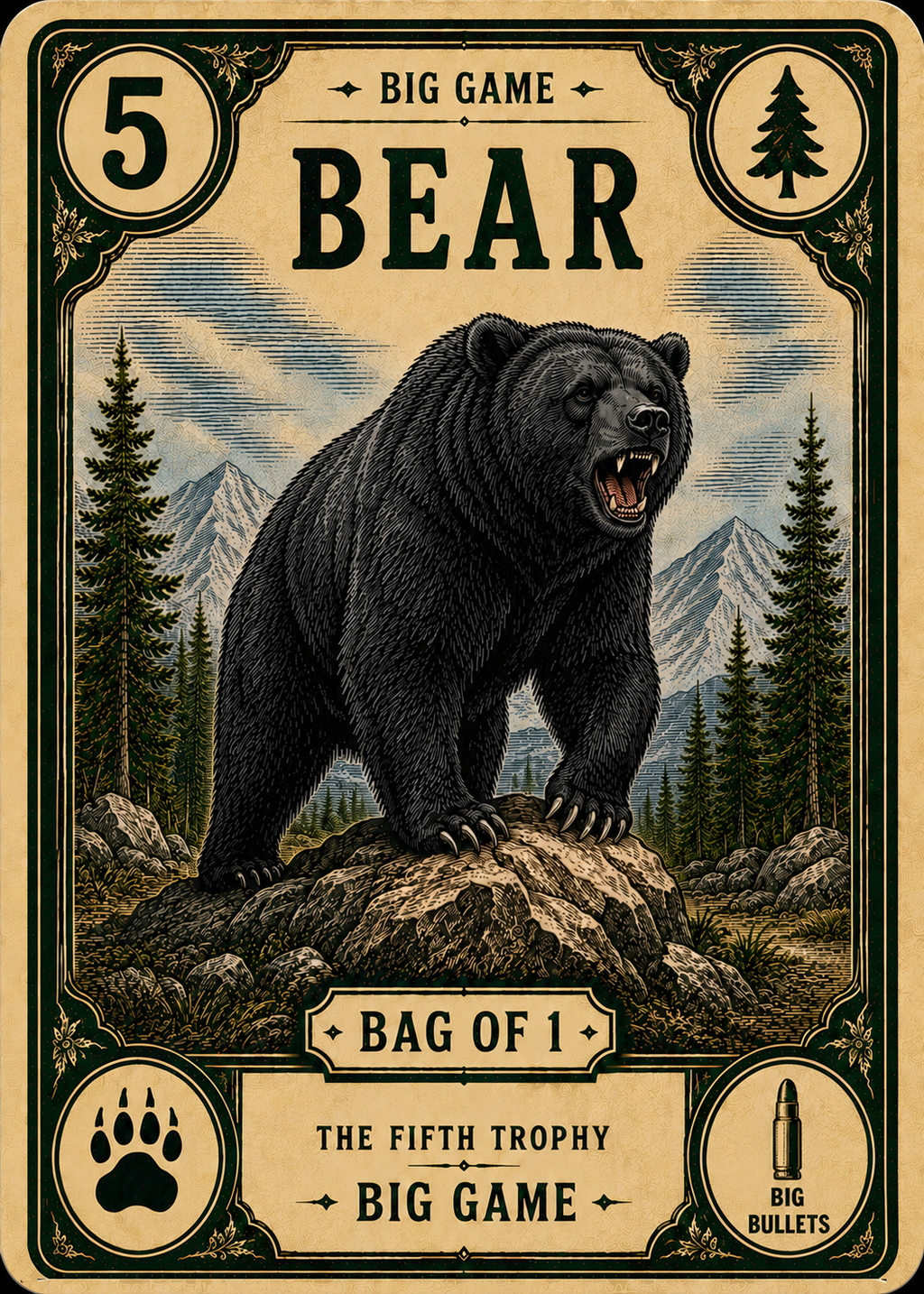 Cards Wild - Hunting Card Game Deer Elk Bear Family Cabin Gift Jasper Colorado
