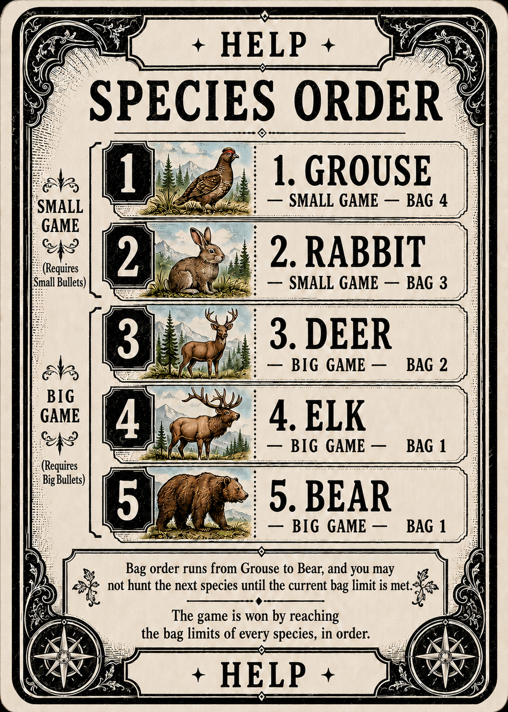 Cards Wild - Hunting Card Game Deer Elk Bear Family Cabin Gift Jasper Colorado