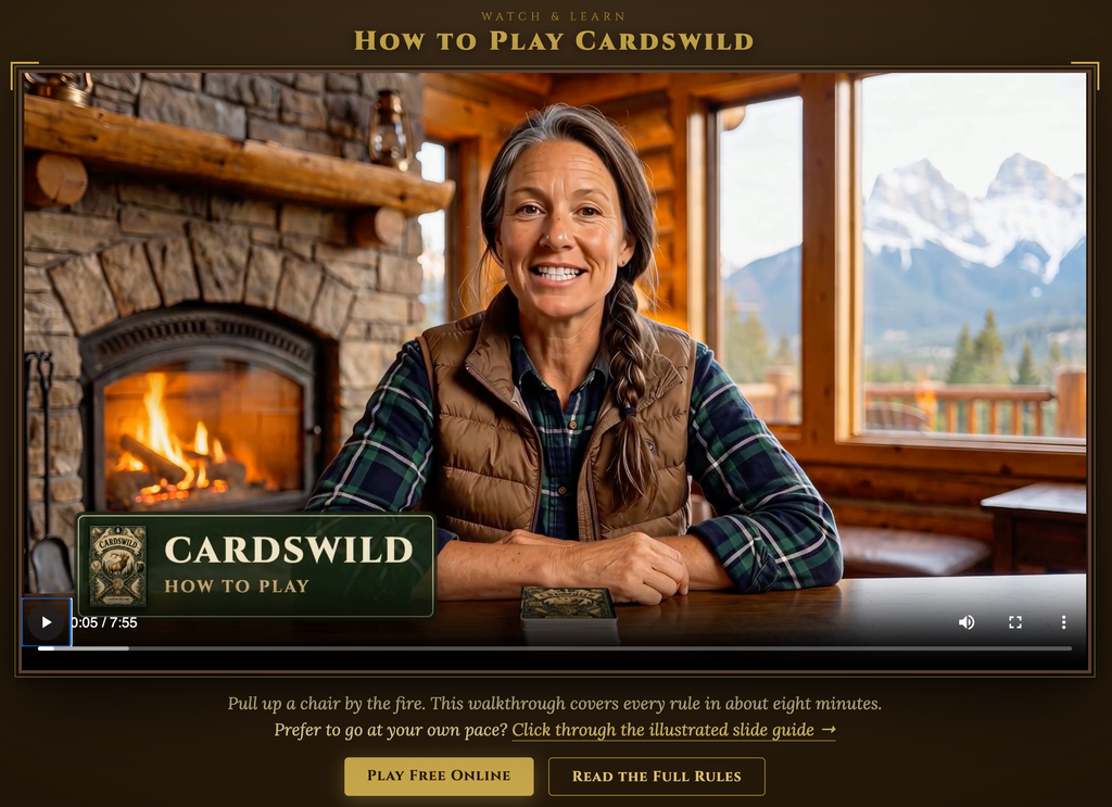 Cards Wild - Hunting Card Game Deer Elk Bear Family Cabin Gift Jasper Colorado