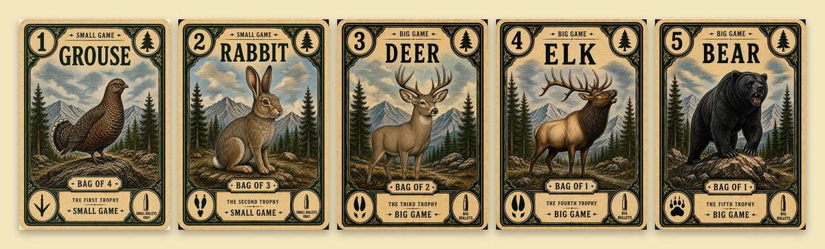 Cards Wild - Hunting Card Game Deer Elk Bear Family Cabin Gift Jasper Colorado