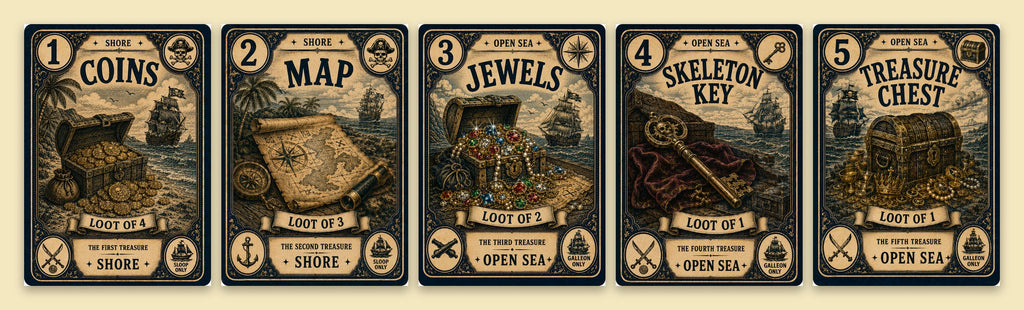 Pirates Wild - Pirate Card Game Kraken Treasure Hunt Family Plunder Gift