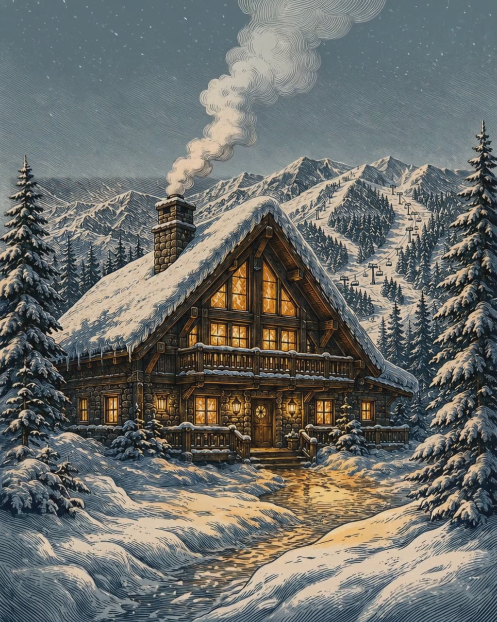 Skis Wild - Ski Card Game Yeti Lodge Apres Ski Family Condo Colorado Gift USA Made